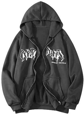 Sweatjacke Herren Zipper Hoodie Y2K Oversized Sweat Jacken Hoody Mit Kapuze Kapuzenpullover Kapuzenjacke Sweatshirt Hoodie Pullover Geschenke Für Männer Jungen Herren
