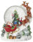 Heaven Sends Weihnachtsmann im Schlitten Schneekugel mit Musik