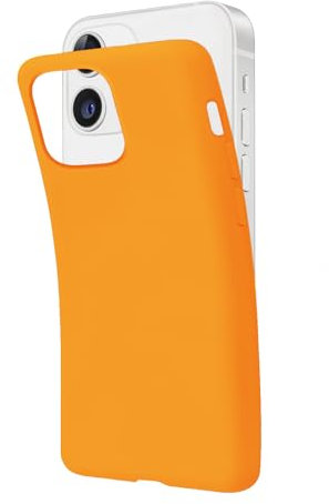 SBS iPhone 12/12 Pro Orange Pantone 1375C Hülle Weich Flexibel Kratzfest Dünn Bequem in der Tasche Hülle Kompatibel mit Wireless Charging