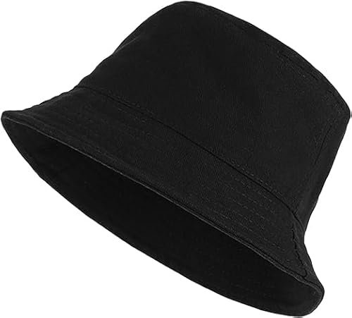 Dzxin Fischerhut, Fischerhüte für Herren Damen 100% Baumwolle Faltbar Buschhut Sommerhut für Wandern Camping Reisen Angeln 56-58cm