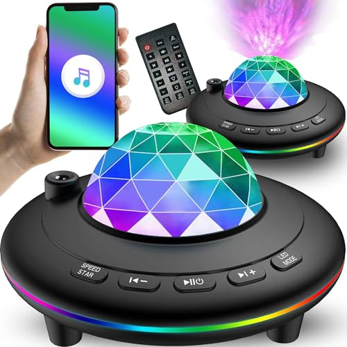 Retoo Sternenhimmel Projektor LED Sternenprojektor mit Polarlicht, Fernbedienung, USB-Kabel, Bluetooth-Lautsprecher, Galaxy-Projektor, Sternenlicht, Nachtlicht Kinder