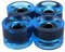 GOSIA Blank Longboard Cruiser Skateboard-Rollen, 70 x 51 mm, 80 A, transparent, Blau, 4 Stück