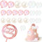 Tortendeko Kugeln,26 Stück Cupcake Deko Bubble Bunte Ball, Happy Birthday Tortendeko, Tortendeko Geburtstag,für Tortendeko Geburtstag Hochzeit Hochzeitstag
