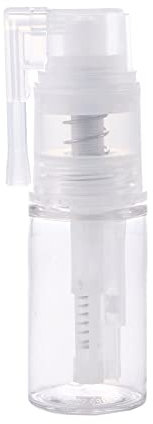 Botella de polvo de talco, portátil, vacía, recargable, para cosméticos, peluquería, dispensador de spray con boquilla de bloqueo (35 ml-B)