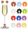 VAEIORP 12 Pcs Marcadores De Cristal De Vino Marcadores De Cristal De Silicona Coloridos Reutilizable para Varias Tazas Suministros de Decoración