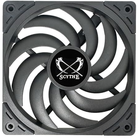 Scythe Wonder Tornado 120 Slim PWN Silent Slim PC Fan,120mm x 15mm, Fluid Dynamic Bearing, 4-Pin Connector (Wonder Tornado Slim, 2000RPM)