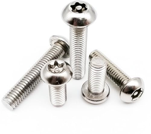 Aqxyhjk M4 304 A2-70 Edelstahl Sechslappen Torx Knopf Rundkopf Mit Stift Anti-Diebstahl Sicherheitsbolzen Schraube(14mm)
