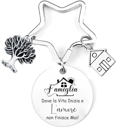 Portachiavi Famiglia, Regalo Famiglia, Regali per la Famiglia, Idee Regalo Famiglia, Idee Regalo Casa Nuova Personalizzato, Regali per Famiglia Portachiavi Albero Della Vita, Regalo Natale Famiglia