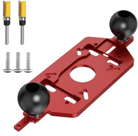 Máquina de corte adaptable con base ranurada para carpintería, base de fresadora 4 en 1, soporte, aleación de aluminio A