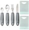 KASURE 4Pcs Easy Grip Cutlery for Arthritic Hands, Extra Wide Handles Anti Slip Disability Aids with Knife Fork Spoon, Adaptive Cutlery for Elderly Arthritis Parkinson Disabled People