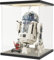 Nynelly Acryl Vitrine Schaukasten mit LED-Licht, Transparente Vitrine für Lego 75416 75379 75304 75349 Star Wars Helm, Staubdicht Plexiglas Acrylbox für Figuren Sammlerstücke , 20x20x25cm, Schwarz