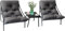 Balkonmöbel Kleiner Balkon Outdoor, Gartenmöbel Set, Balkonmöbel Set 3 teilig, gartenset Tisch und stühle mit Kissen und Couchtisch für Terrasse, Balkon, Garten