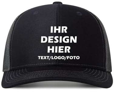 ERICAT personalisiert Cap personalisierte Basecap personalisiertes Baseball Cap mit Foto –selbst gestalten mit Ihrem Logo Kappe, Unisex-Trucker-Kappe Mesh Cap
