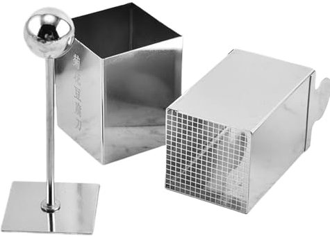 Bohnenquarkzange, Blumenschneider für Bohnenquark, Bohnenquark-Werkzeug Wensi, Metallhandbuch Jelly Shredder Square zum Schneiden von Gras, Strum