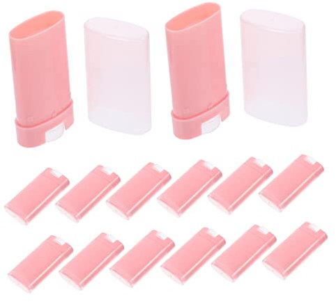 Vaguelly 15pcs Empty Lip Balm Tube DIY Lipstick Containers Refillable Lip Balm Holders for Portable Makeup Use
