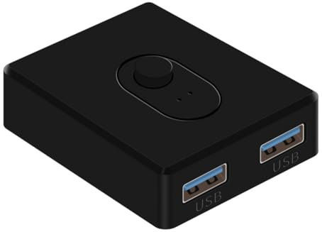 Fozriybefy Commutateur KVM USB 3.0 1X2/2X1 Commutateur Répartiteur USB Contrôleur Partagé pour Ordinateur Portable Imprimante Clavier Souris ABS, D