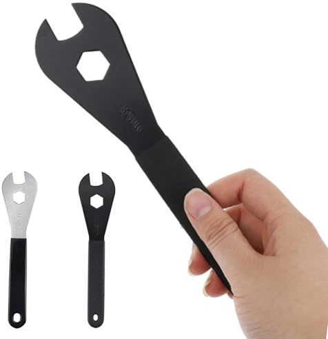 Cohentbliss 2 Stück Konusschlüssel Fahrrad Set, Flache Maulschlüssel,Schraubenschlüssel, Fahrradlenker Schlüssel, Kohlenstoffstahl Schraubenschlüssel, Multifunktional, für Fahrrad Nabe (15mm)