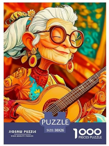 Oma Puzzle 1000 Teile – Anspruchsvolle Herausforderung, Starker Karton, Familienzeit Am Wochenende, Dekoratives Poster & Premium Geschenkbox 38x26cm/1000pcs