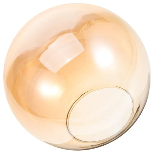 SAFIGLE Kleiner Lampenschirm für Hängelampe aus Glas Einfacher und Praktischer Deckenlampenschirm Ersatz Transparenter Glaslampenschirm mit Delicatem Design
