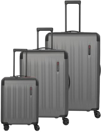 Travelite DYNAMIIC 3-TLG. Kofferset S/M/L, ABS Hartschalenkoffer, TSA-Schloss, 4 Rollen, M+L erweiterbar
