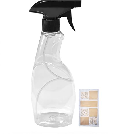 DecoMeister Sprühflasche 500ml mit Montageflüssigkeit Konzentrat für Fensterfolie - Leere Sprühflaschen zum Befüllen - Wassersprüher und Zerstäuber für Folienmontage, Glasreiniger und Wasser