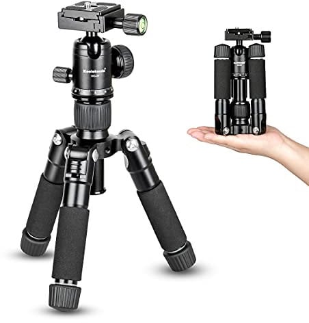 koolehaoda Portatile Pieghevole Mini treppiede Compatto Desktop Macro Mini treppiede con Testa a Sfera per Fotocamere DSLR Canon Nikon (H-50)