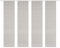 VISION S 4er-Set Schiebegardine ROM halbtransparent Bambusoptik 260x60 cm, Farbe:grau