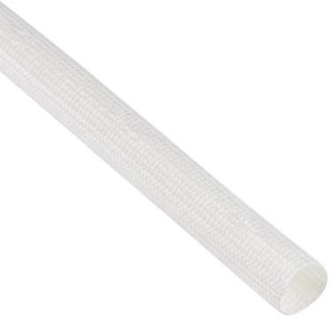 sourcing map Fibre verre auto-extinguible ignifuge gaine isolante 10mmx5m blanc