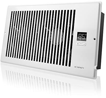 AC Infinity AIRTAP T6, Quiet Register Booster Fan with Thermostat Control. Heating Cooling AC Vent. Fits 6” x 12” Register Holes.