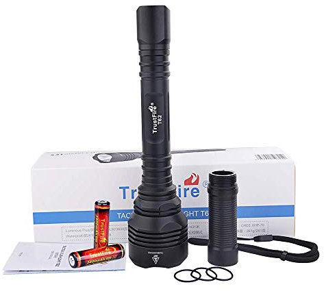 TrustFire T62 LED Linterna táctica 3600 LM Proyector recargable IPX8 Luz de flash a prueba de agua Ideal para acampar Caza Rescate