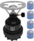 Campingkocher E190 | Set Metall-Gaskocher & Stechgas Kartusche | Gasherd Kochfeld 1-flammig | Outdoor, Freizeit | Camping, Notfall: Modell: Schwarz + 4x Gaskartusche