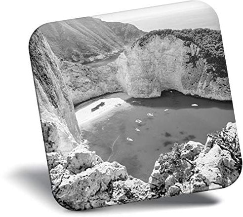 Destination Vinyl ltd Fridge Magnet bw - Zante Greece Greek Travel Fun #38252