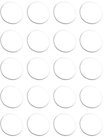 DOITOOL Transparente Stoßfänger für Schranktüren, Schubladen, 20 Stück, selbstklebend, Gummi, geräuschdämpfend und kratzfest, für Glastüren, Schränke, Schubladen, Möbel, Schutz 20 mm x 3 mm