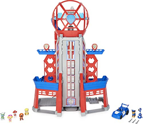 PAW PATROL Película Ultimate City Transforming de 91 cm de altura PAW Patrol Torre con 6 figuras de acción coleccionables, coche de juguete, luces y sonidos, juguetes para niños a partir de 3 años
