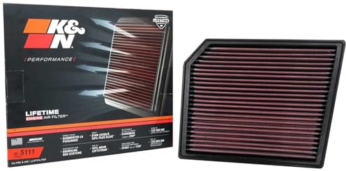 K&N Filtro Aria di ricambio compatibile con BMW M135i 2021- / M235i xDrive Gran Coupé 2020- / X2 M35i 2019- & Mini Countryman JCW 2021- (33-5111)