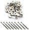 25Pcs Furniture Connecter Fixing Screws Eccentric Cam Lock with Metal Self-Ttapping Dowels Screws for Wardrobe Drawer Cabinet Furniture Panel Connecting 1 Style