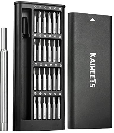 KAIWEETS 24 in 1 Mini Screwdriver Set, Precision Screwdriver Set, Portable Torx Hex Screw Driver with 24 S2 Magnetic Bits, Repair Tool Kit for Laptop, PC, Glasses, Jewelry, Watch, Smartphone