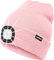 ATNKE LED Beleuchtete Mütze,Wiederaufladbare USB Laufmütze mit Licht Extrem Heller 4 LED Lampe Winter Warme Stirnlampe für Herren und Damen Geschenke/Light Pink