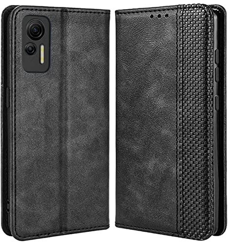 MOJIA Hülle Flip Case für Ulefone Note 14 / Note 14 Pro, PU Dünne Magnetische Klapphülle Handyhülle Schutzhülle mit Kartenfach und Standfunktion. Schwarz
