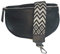 Generic Damen Bauchtasche Stylische moderne Taschen mit breitem Wechselriemen Nappaleder Echtleder Bauchtasche inkl. breitem Riemen Gürteltasche Crossbag Umhängetasche Damen Ledertasche, Schwarz, Zeit