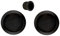 AZERODESIGN- Kit Puerta Corredera- Tirador Puerta Corredera-Tirador Uñero para Puerta Correderas-Rosetas Redondas y Dedal Central-Medidas 56mm y dedal 29mm (NEGRO)