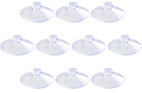 Pawfly 10 Pack Clear Suction Cups 3 cm PVC Plastic Small Sucker for Glass without Hooks for Home Decoration and Organization Visit the Store