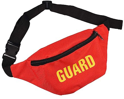Bohue Lifeguard Waistpack Verstellbare Bauchtasche Rot Wasserdicht Hüfttasche Unisex Kostüm Zubehör Multifunktionale Tasche für Outdoor Sport, rot, Einheitsgröße