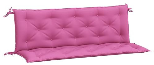 Tidyard 2-TLG. Gartenbank Auflage, Bankauflage Sitzkissen Outdoor, Polsterauflage Auflage für Gartenbank, Bankpolster Bankkissen, Rosa 150x50x7 cm Stoff