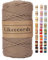 Likeecords Makramee Garn Geflochten 3mm x 100m,100% Natürliches Baumwollschnur Makramee-Schnur, Makramee-Seil, Bunte Bastelkordel aus Baumwolle für Taschen, Wandbehänge (kaffeebraun)