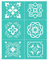 OTCRAFT Blumen und Pflanzen Siebdruck-Schablone, wiederverwendbar, selbstklebend, für Dekor/Druck auf Holz/Stoff/Wand/Tasse/Teller/Glas/Papier, Weihnachtsdekorationsmuster für Zuhause (21,6 x 27,9 cm)