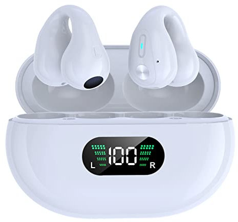 HUIOP Auriculares Inalámbricos YYK-Q80 Con Ganchos Para La Oreja, Batería Incorporada de 350 mAh, Clip BT5.3, Estéreo HiFi