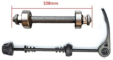 FUBESK Fahrrad Radnabe Vorne Und Hinten Schnellspanner Achse Mit 2 Lagern, Bike Radnabe Vorne Und Hinten Schnellspanner Achse