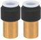 SPARES2GO Radiator Valve 15mm x 10mm Black Pushfit Reducing Straight Speed Fit Compression Stem Valves (Pack of 2)