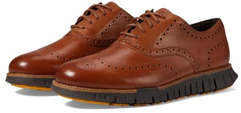 Cole Haan Mens Zerogrand Remastered Wing Tip Oxford, British Tan/Java, 10.5-M US